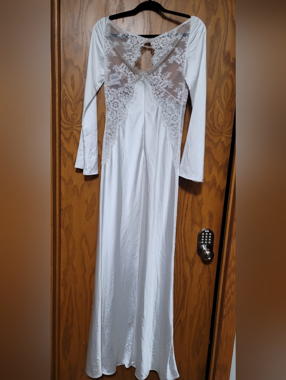Self Portrait × Christopher Kane Lace Satin Long Sleeves Dress US 6